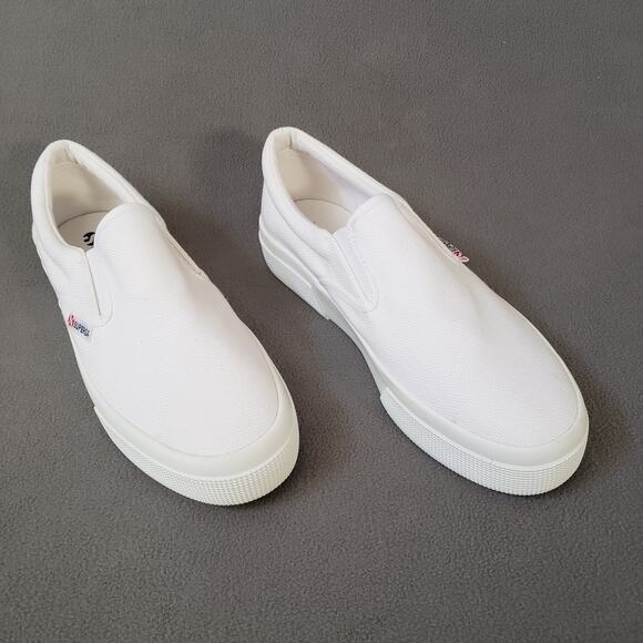 SUPERGA 2740 Mid Platform‎ Sneakers in White Size 41.5 SERG-WZ321 Unisex - Picture 1 of 13